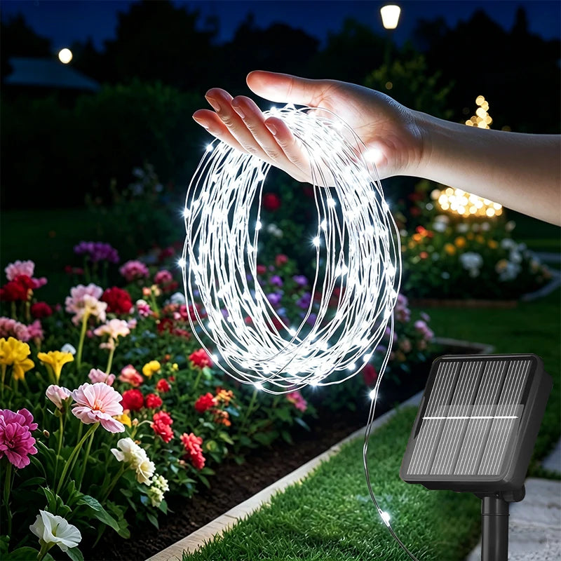 Waterproof Solar LED String Lights for Garden & Outdoor Decor