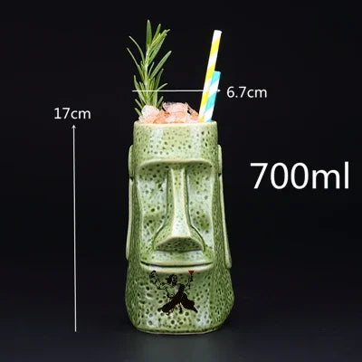 Colorful 450ml Hawaii Tiki Mug - Perfect for Cocktails & Beverages