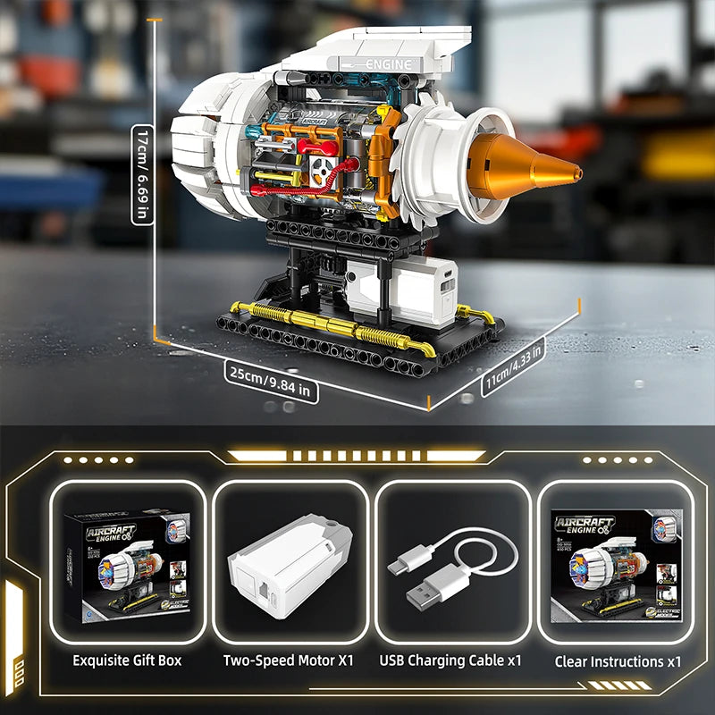 Electrically Driven Aircraft Engine Model Blocks – Educational Toy