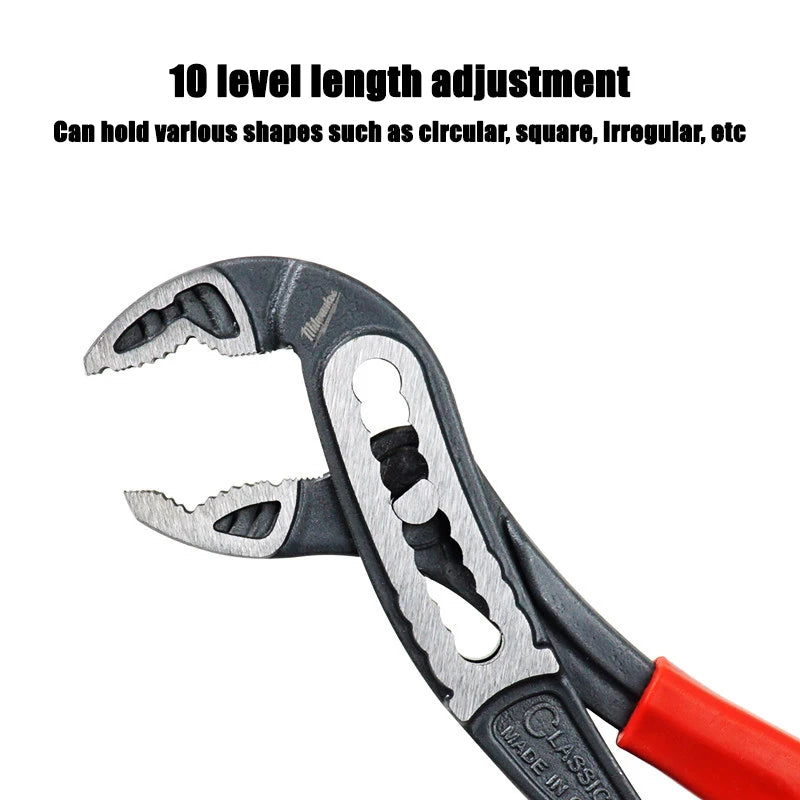 Milwaukee 10" VDE Insulated Water Pump Pliers - Industrial Grade Tools
