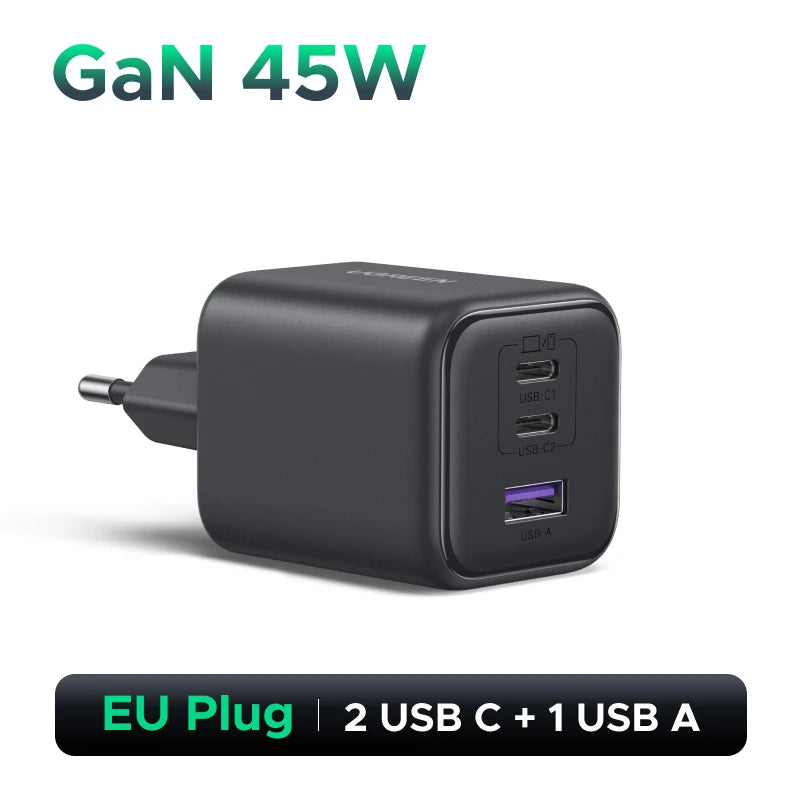 UGREEN 45W GaN USB-C Fast Charger - Rapid & Universal Compatibility