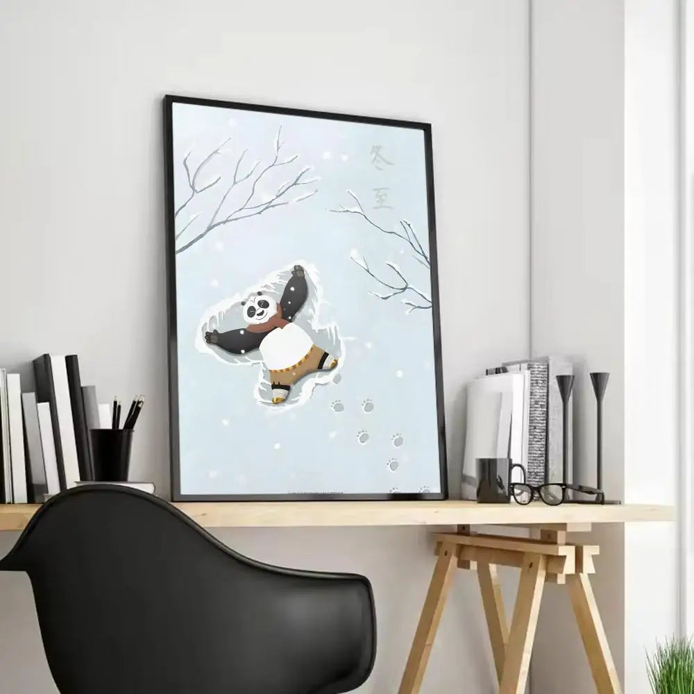 Kung Fu Panda Anime Poster - Waterproof Art for Home & Bar Decor