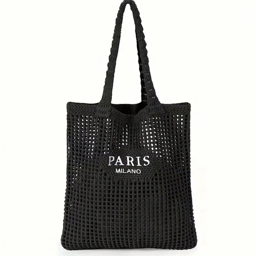 Stylish Women's Woven Tote Bag - Breathable & Washable for Beach & Travel