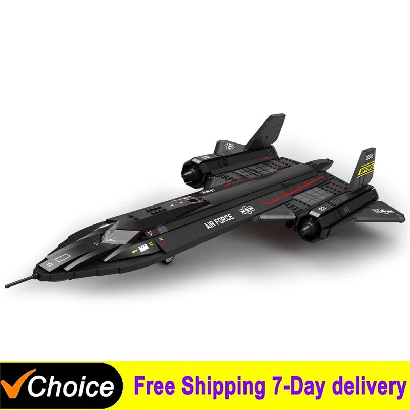 1775Pcs Military Blackbird Airplane Building Blocks - Creative Fun Toy Set