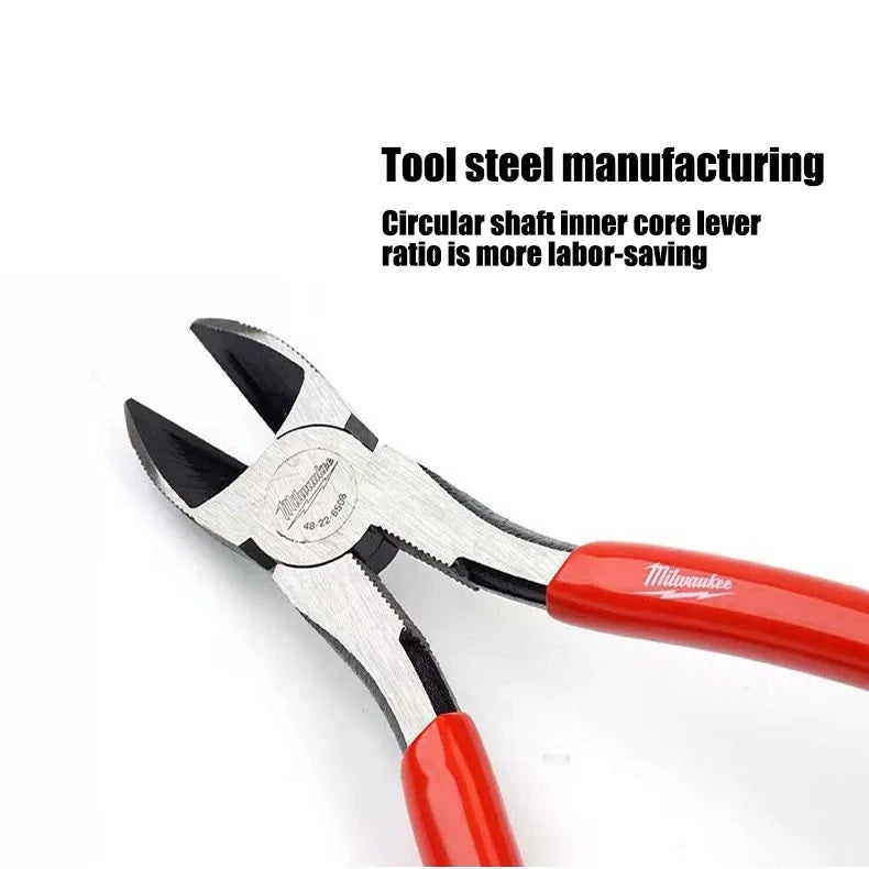 Milwaukee 8-Inch Long Nose Pliers - Multi-Purpose Wire Stripping Tool