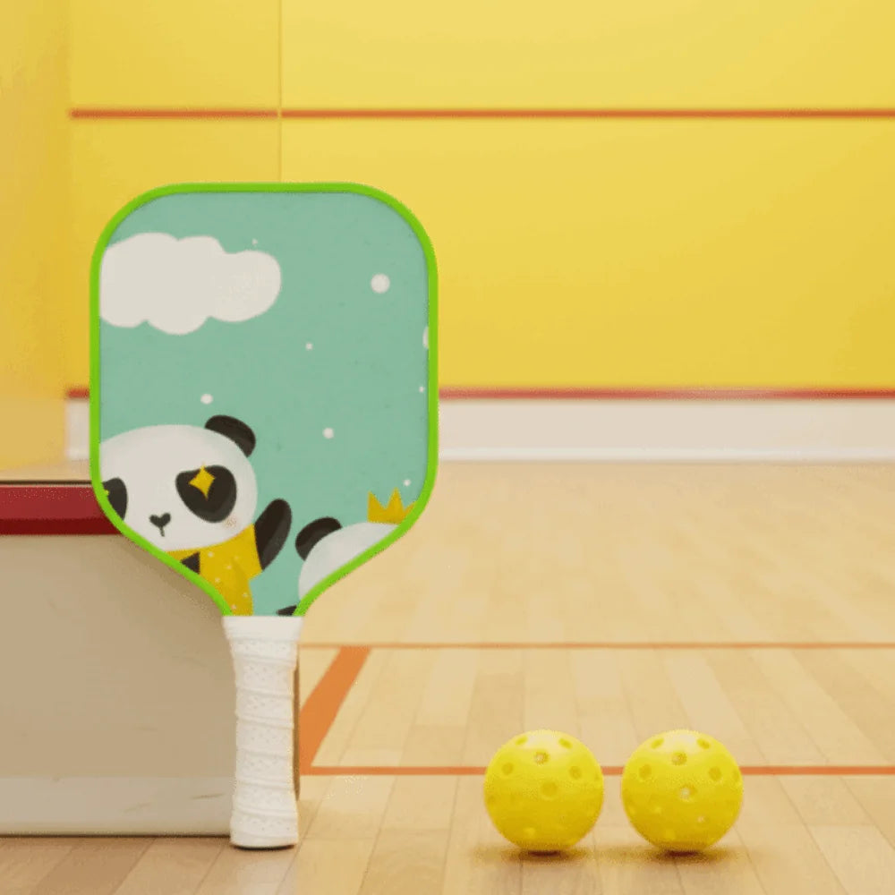 Kids Pickleball Set - Fun Cartoon Paddle with Ergonomic Grip
