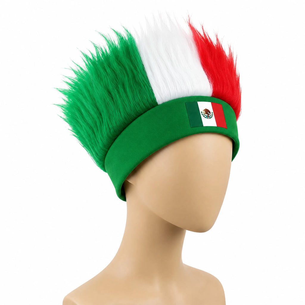 Ultimate World Cup Fan Wig - Vibrant National Flag Colors