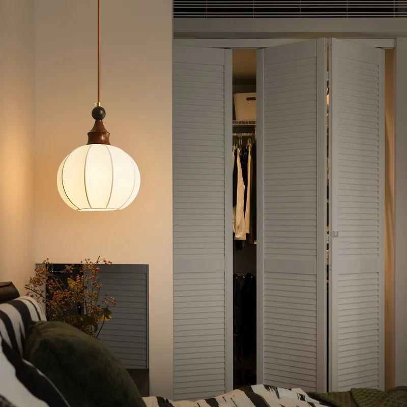 Elegant E27 LED Pendant Lamp - Vintage Solid Wood Chandelier