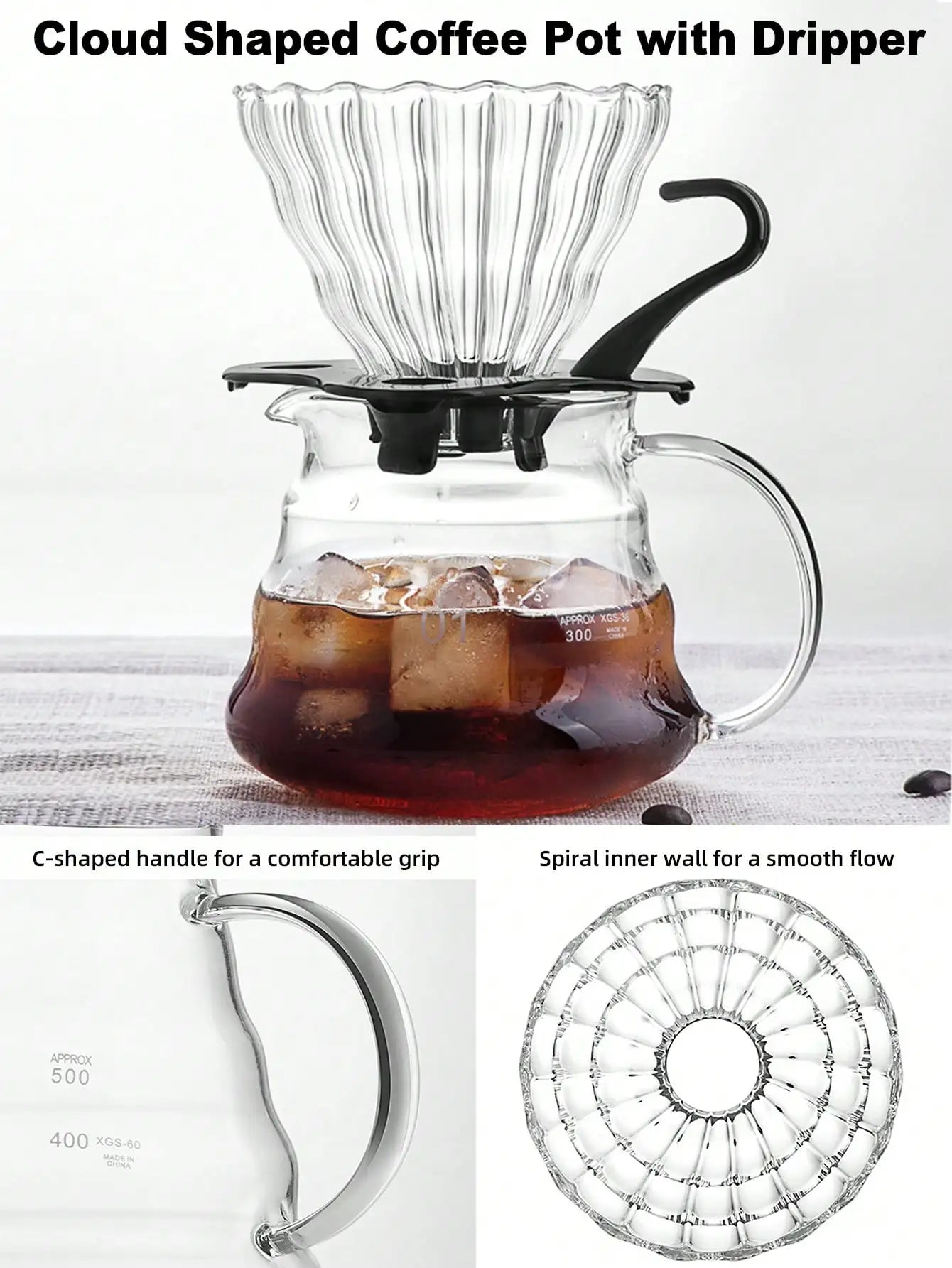 Choxila Portable Pour Over Coffee Maker Set - Travel Coffee Kit