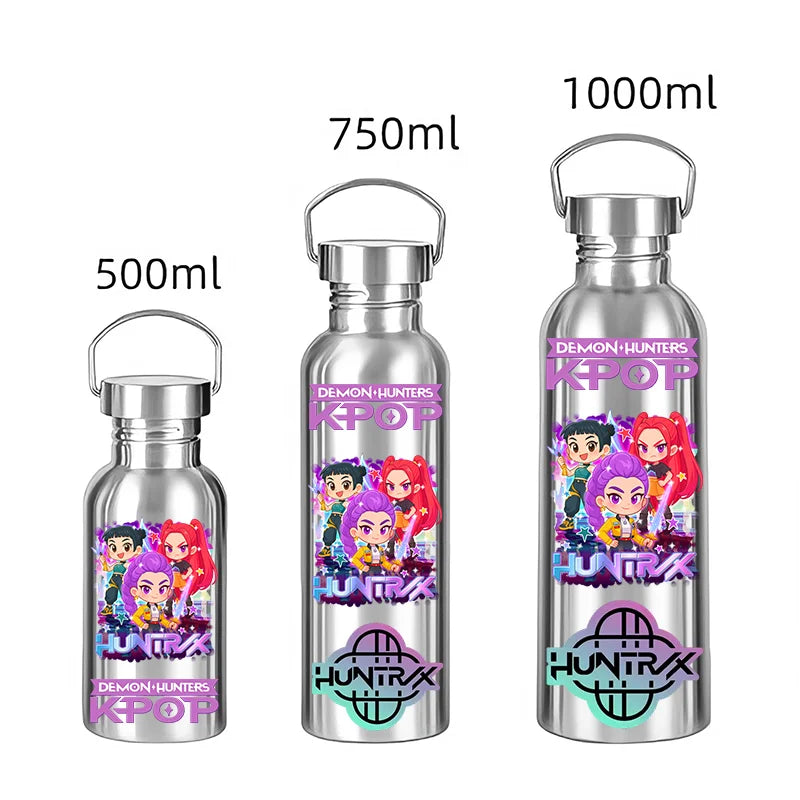 KPop Style Stainless Steel Water Bottle - 500/750/1000ML