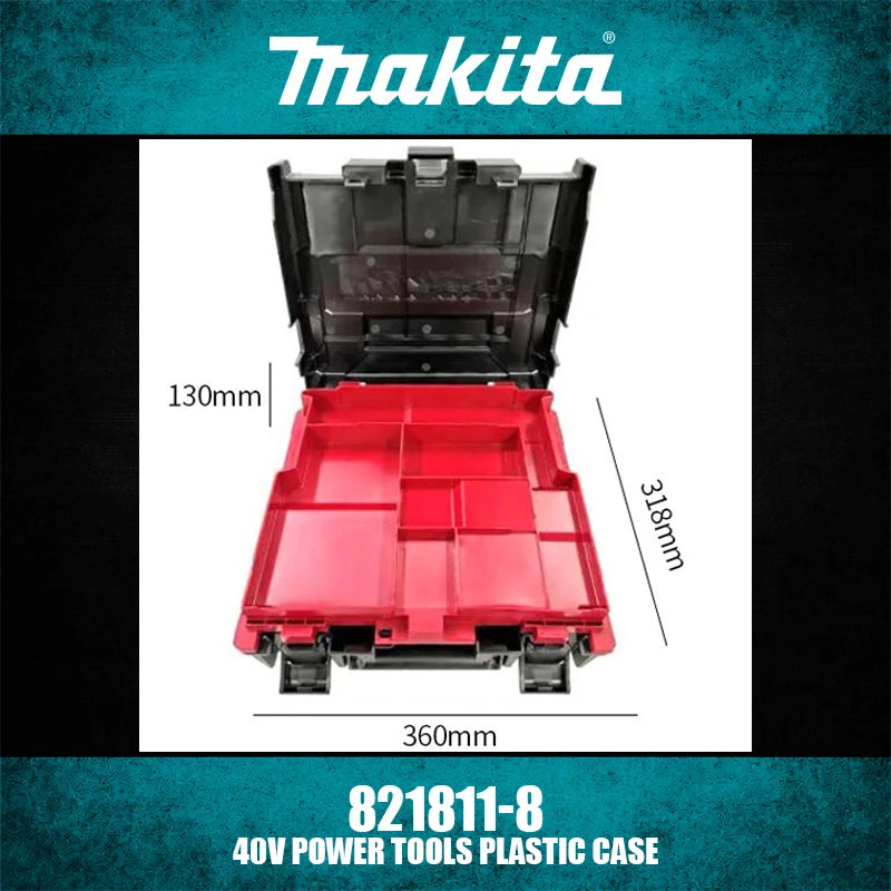 Makita 18V/40V Power Tools Durable Plastic Case for Easy Storage