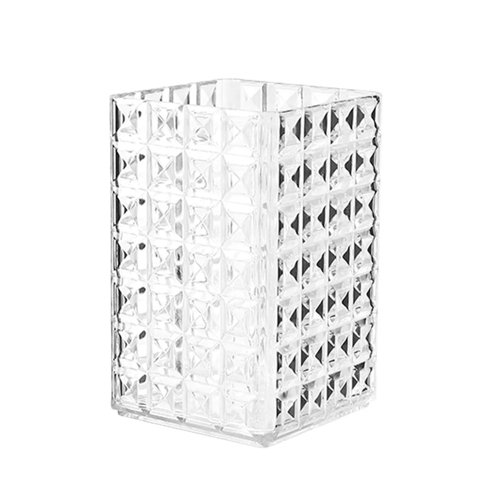 Clear Plastic Makeup Brush Holder - Stylish Organizer