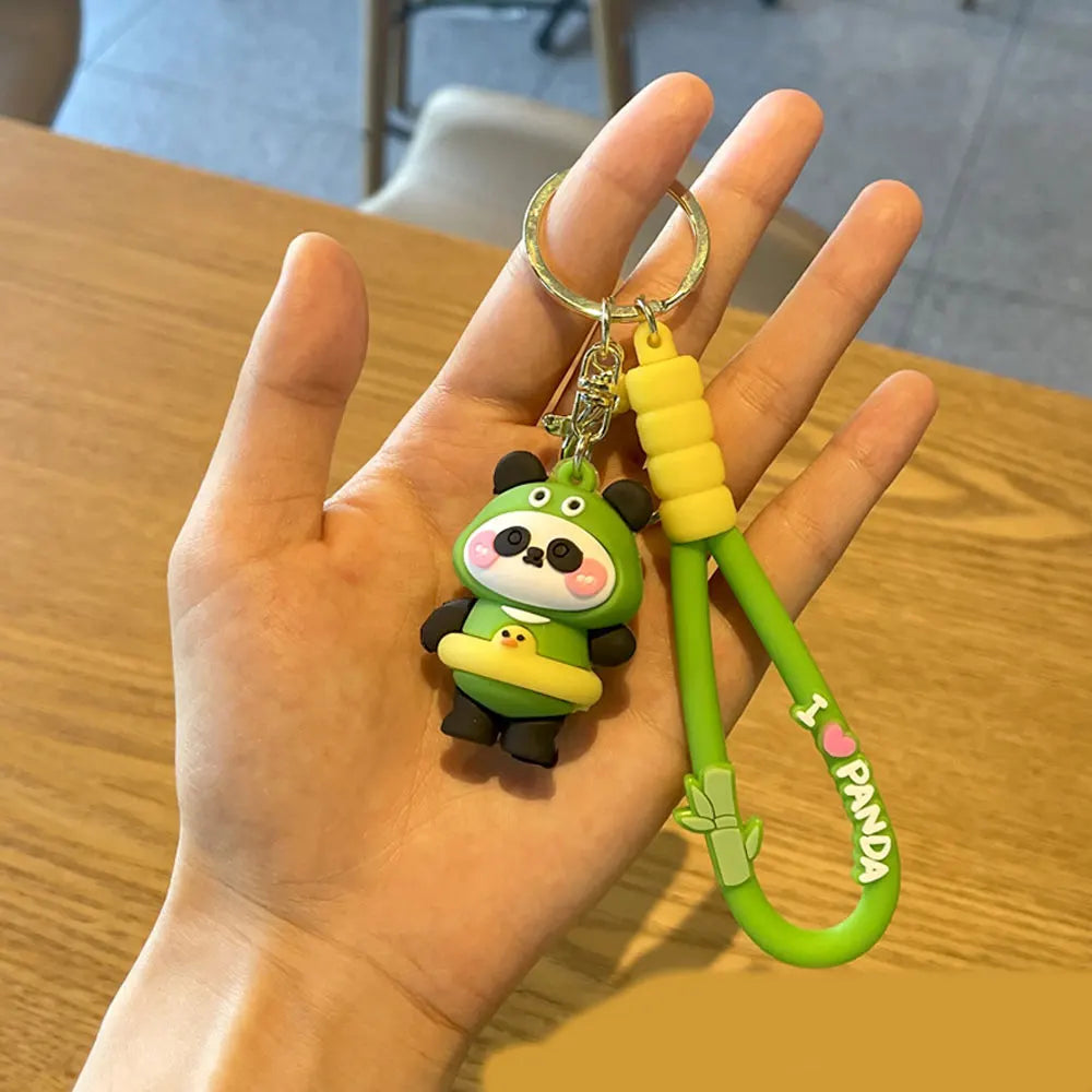 Adorable Kung Fu Panda 3D Soft Rubber Keychain - Perfect Gift