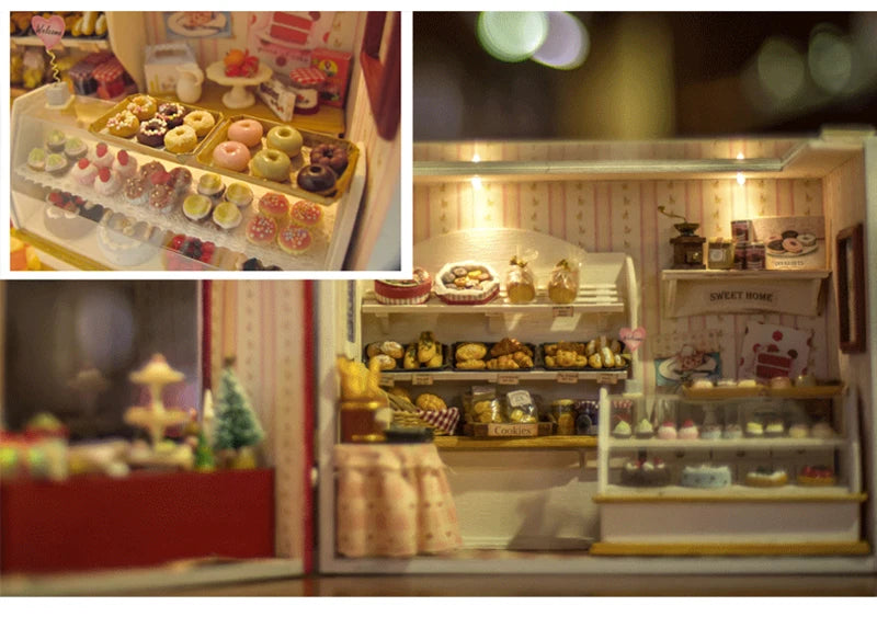 3D DIY Wooden Dollhouse Kit with Furniture - Irish Cottage Toy