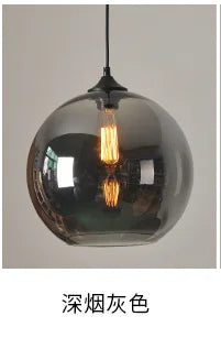 Colorful Handcrafted Glass Ball Pendant Light for Modern Dining Spaces