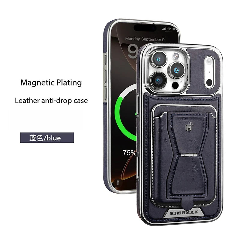 Luxury Magnetic 2-in-1 Leather Wallet Case for iPhone 17 Pro Max
