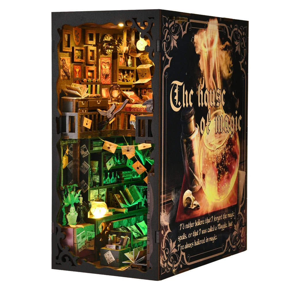 DIY Book Nook Kit - Enchanting 3D Puzzle for Mystical Home Decor