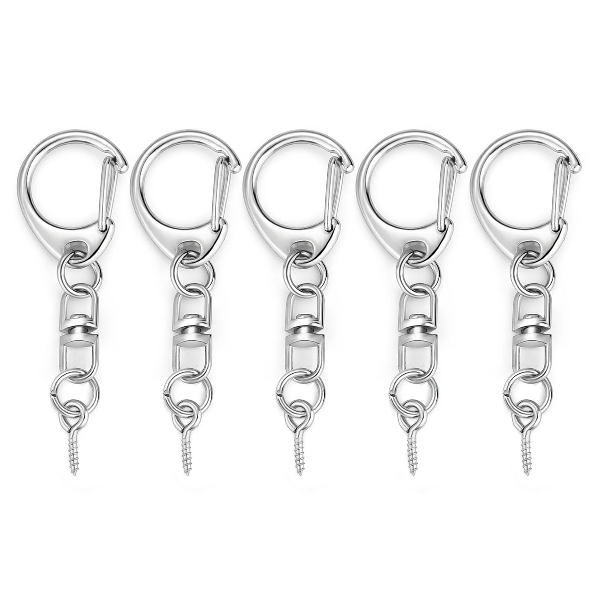 Lobster Clasp Key Rings - Zinc Alloy Connectors for DIY Jewelry