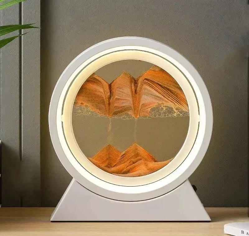 Calming Sand Art Lamp - Elegant Stress Relief Hourglass Decor