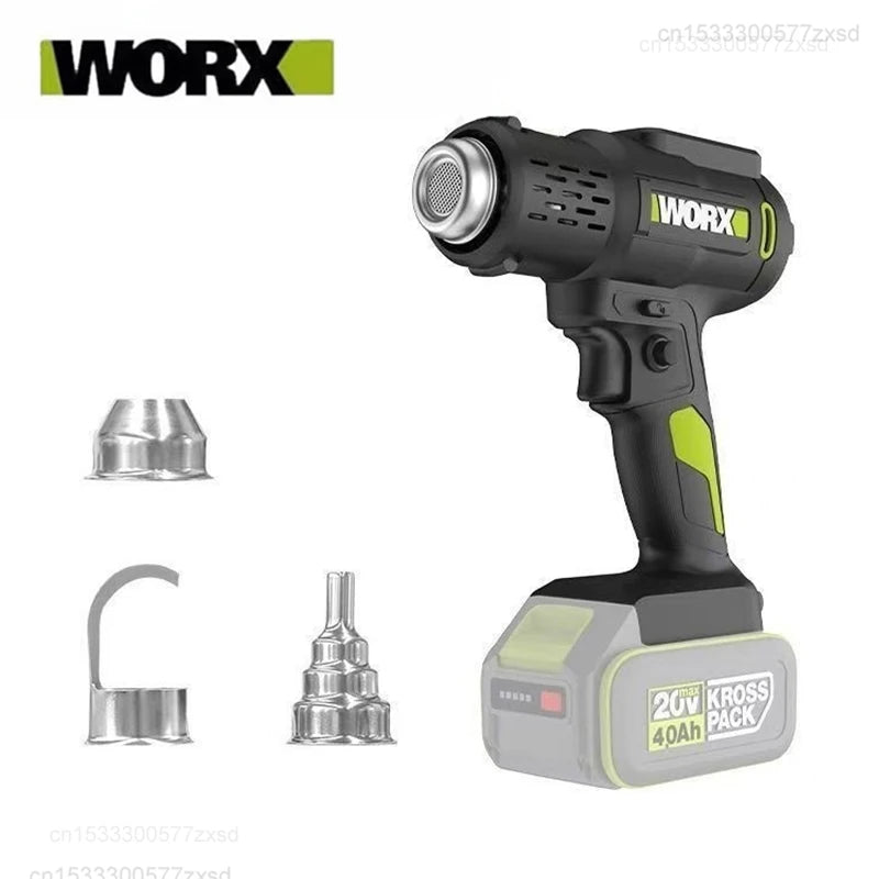 WORX WU040 Cordless Hot Air Gun - Adjustable 20-600℃ Heating Power