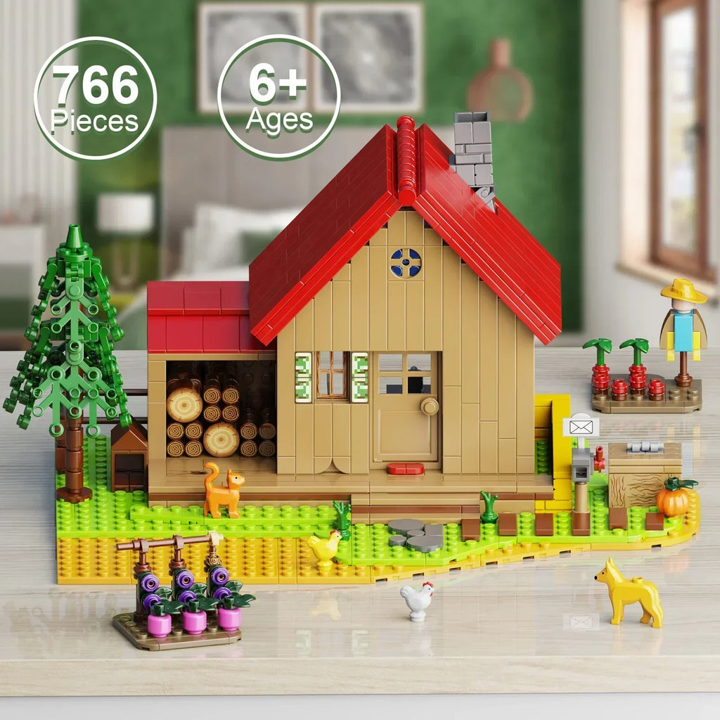 766PCS Creative Farm Building Blocks - Educational Toy for Kids