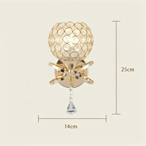 Stylish LED Crystal Wall Lamp - Modern Design for Bedroom & Aisle