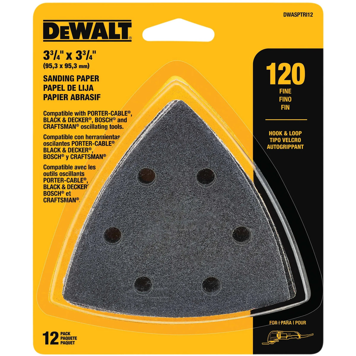 DEWALT Oscillating Sanding Pad 12PCS - Versatile Power Tool Accessory Kit