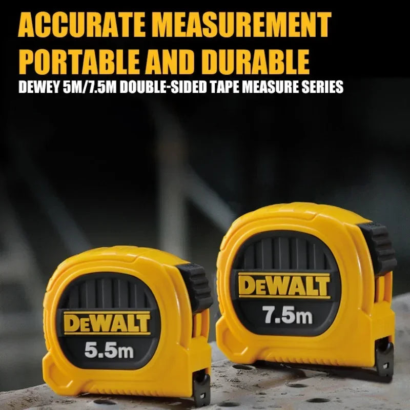 DEWALT 5M & 7.5M Double-Sided Tape Measure - Precision Measuring Tools