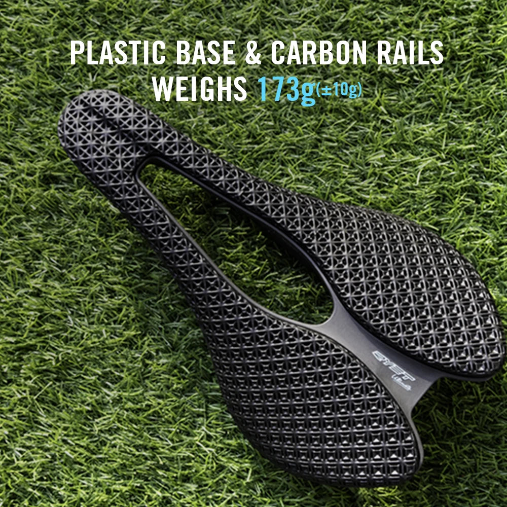 RYET Ultralight 3D Printed Bicycle Saddle - Premium Carbon Cushion 245x145mm