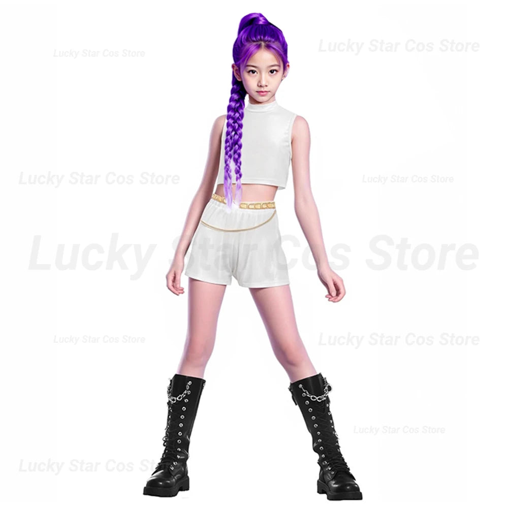 Rumi K-Pop Warrior Costume Set for Kids - Perfect for Cosplay & Fun!