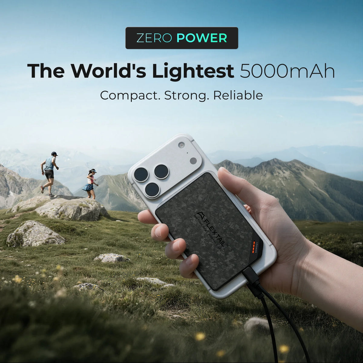 FLEXTAIL Zero Power Bank 5000mAh - Ultra-Slim, Fast Charging