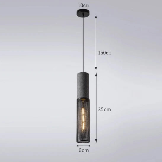 Vintage Industrial Cement Pendant Light - E27 LED Chandelier