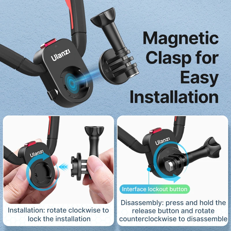 Ulanzi Go Quick II Magnetic Neck Holder for Action Cameras