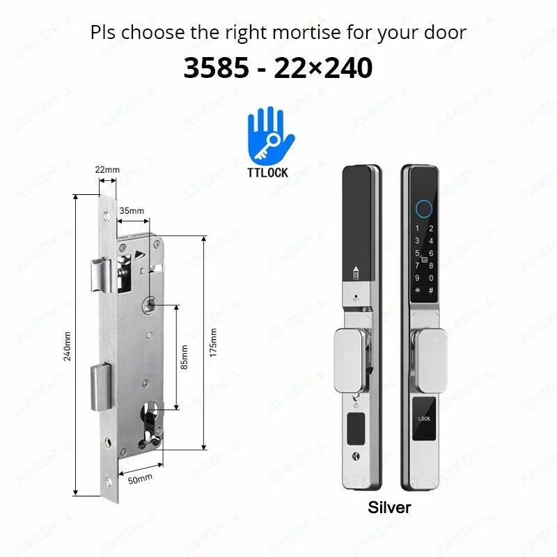 Smart Waterproof Sliding Door Lock with TTLock & Alexa Integration