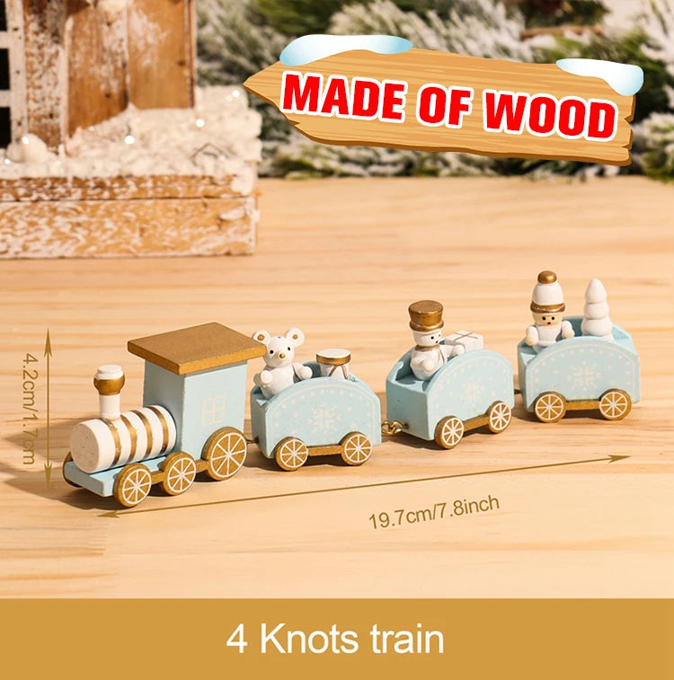 Christmas Train Ornament – Festive Wooden & Plastic Holiday Decor
