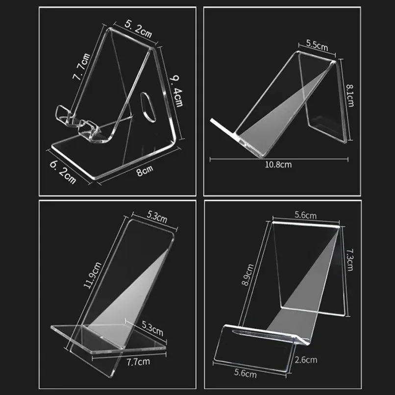 Transparent Acrylic Cell Phone Holder - Universal Desk Stand