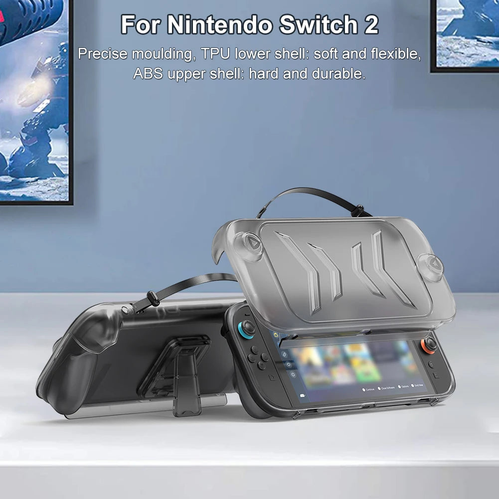 TPU Protective Case with Stand for Nintendo Switch 2 - Shockproof & Anti-Scratch