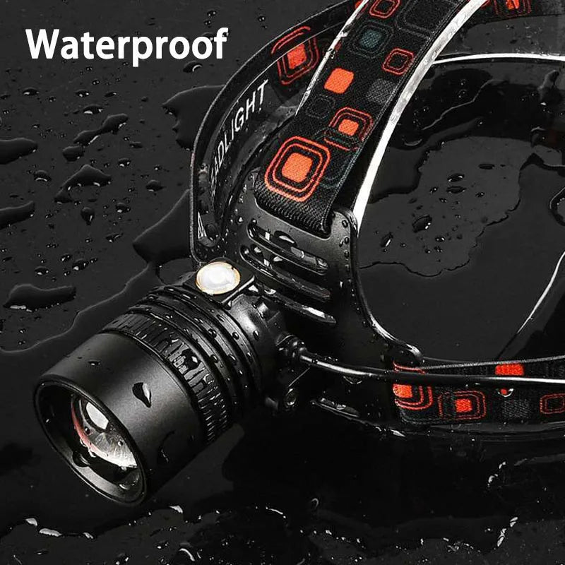 Rechargeable LED Headlamp - High Lumens, Waterproof for Camping & Hiking