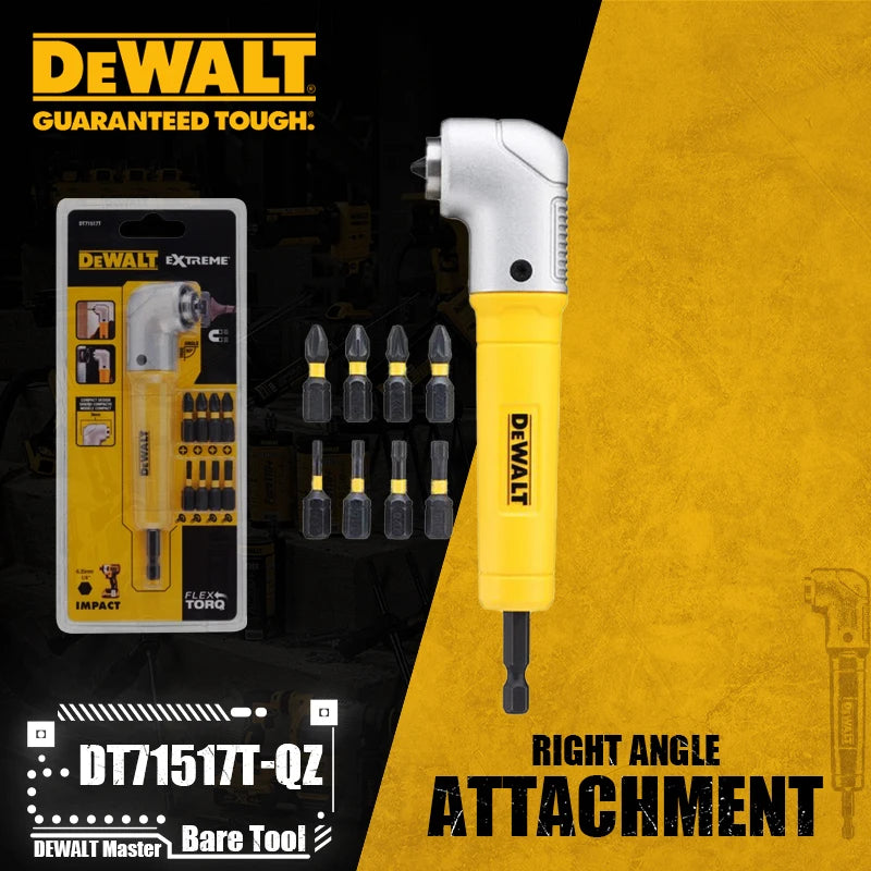DEWALT Right Angle Attachment & Screwdriver Bits Set | Impact Ready