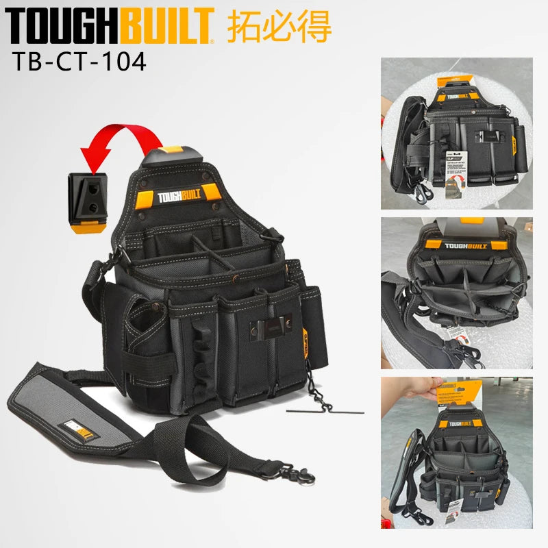TOUGHBUILT Extra Large Electrician Tool Storage Kit with Shoulder Straps