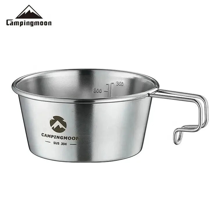 CAMPINGMOON S360 Stainless Steel Bowl - 450ml Heat-Resistant Outdoor Essential