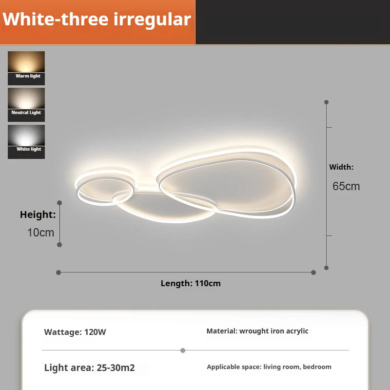 Modern Minimalist Full-Spectrum LED Ceiling Lamp for Eye Protection