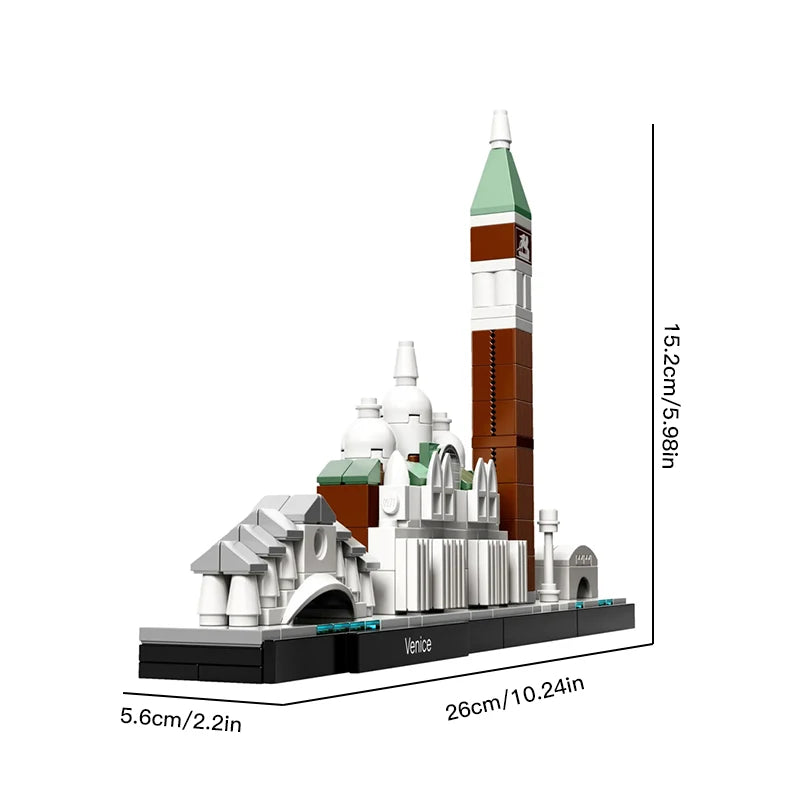 212PCS Venice Skyline Building Blocks - Fun City View Model