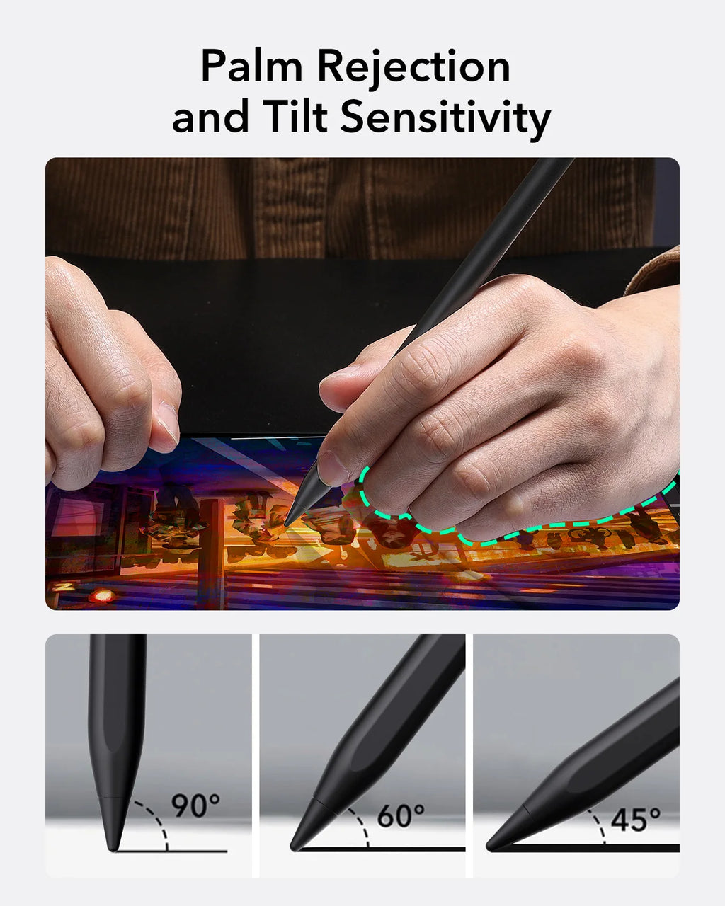ESR iPad Stylus Pen - Tilt Sensitivity & Palm Rejection
