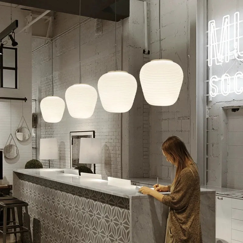 Elegant LED Cocoon Pendant Light - Modern Wabi-Sabi Design