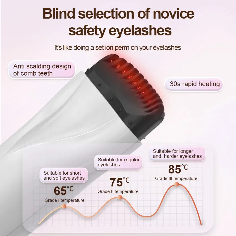 Alwafore Heated Eyelash Curler - 3 Modes for Long-Lasting Curls