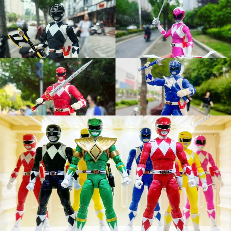 Dinosaur Squadron Chioh Team: 6-Inch Poseable White Tiger & Green Dragon