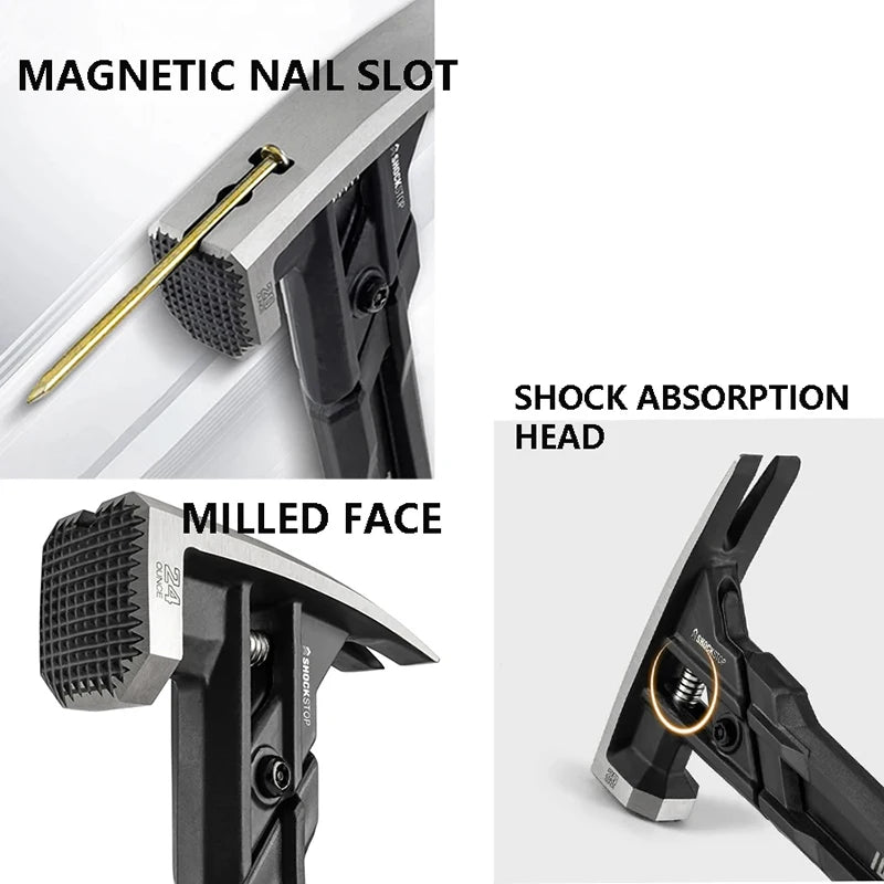 TOUGHBUILT Shockproof Steel Hammer with Magnetic Nail Groove