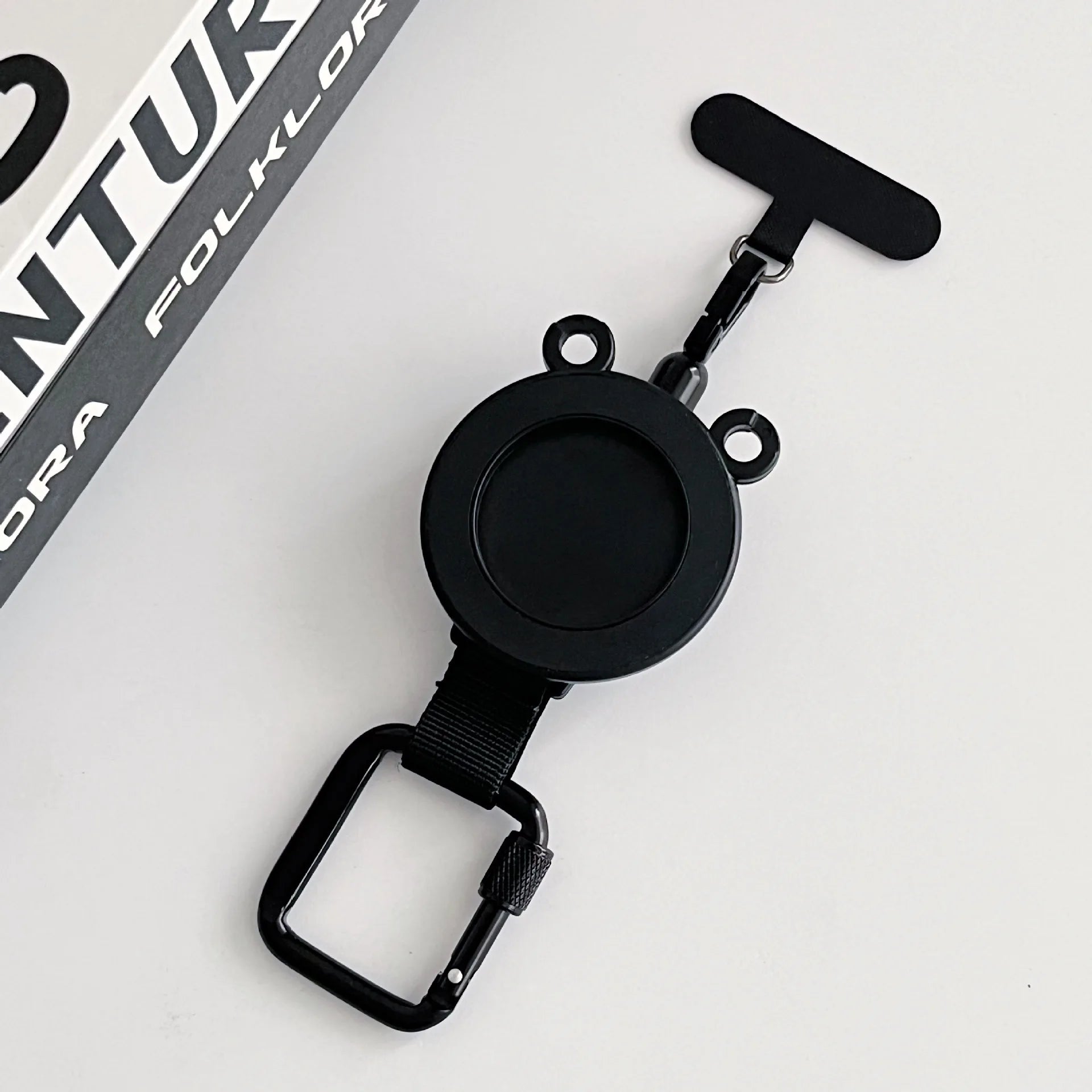 Magnetic Mobile Phone Holder with Retractable Carabiner - Anti-Lost Stand