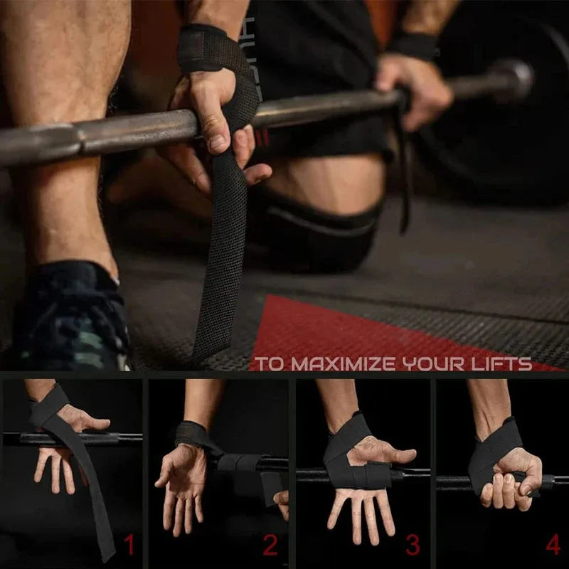 Adjustable Non-Slip Weightlifting Wrist Straps for Ultimate Support